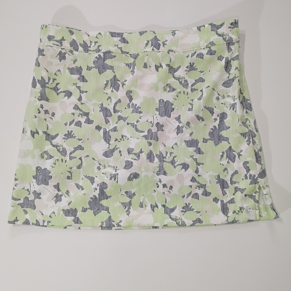 Izod Golf Skort Womens Size 8 Green Grey Preppy Outdoor Preppy Tennis Activewear